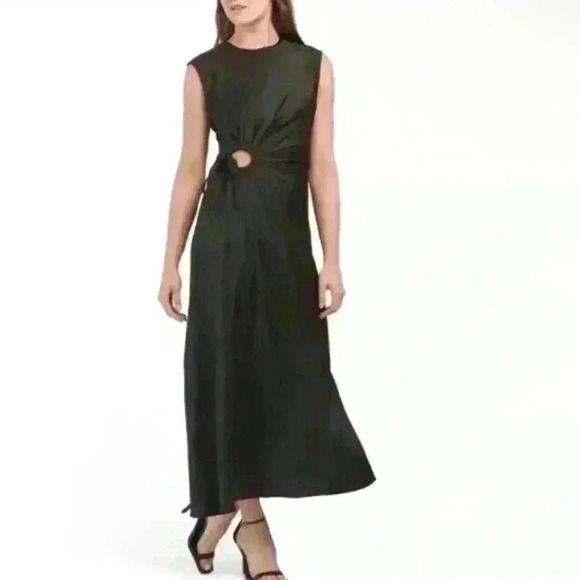House of Harlow 1960 Black Satin Slip Dress Size Medium - Picture 1 of 14